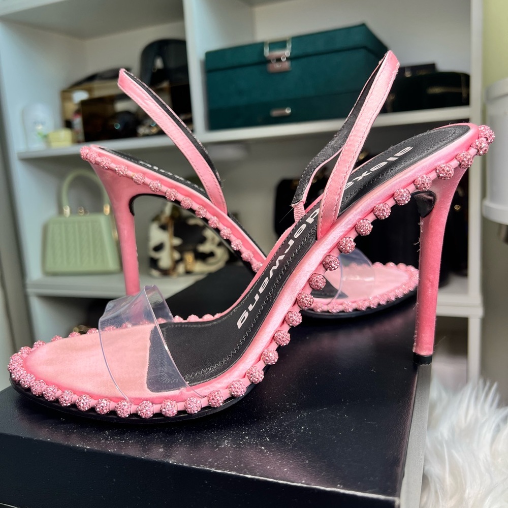 Alexander Wang Pink and Clear Sandals